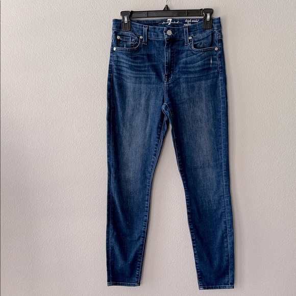 7 For All Mankind High-Waist ankle gwenevere Indigo Jeans - Picture 1 of 11